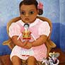 Rosa Rolanda, «Niña de la muñeca», óleo sobre tela, 1943.